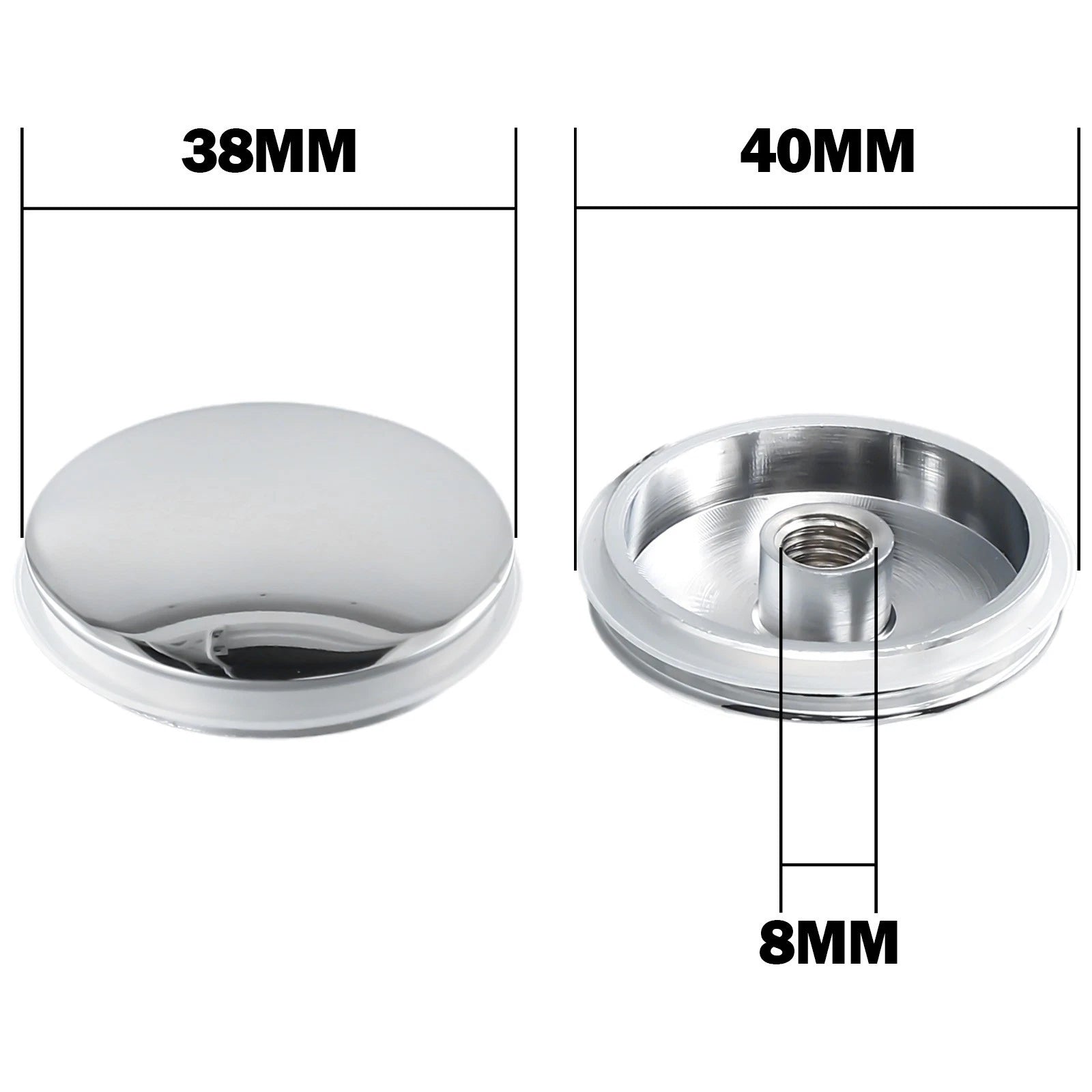 38mm Replacement Sink Waste-Plug Cap for (Chrome)