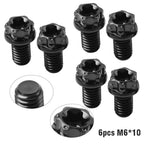 6X M6x10mm Torx Head Flange Screws for Motorcycle Bike Bicycle