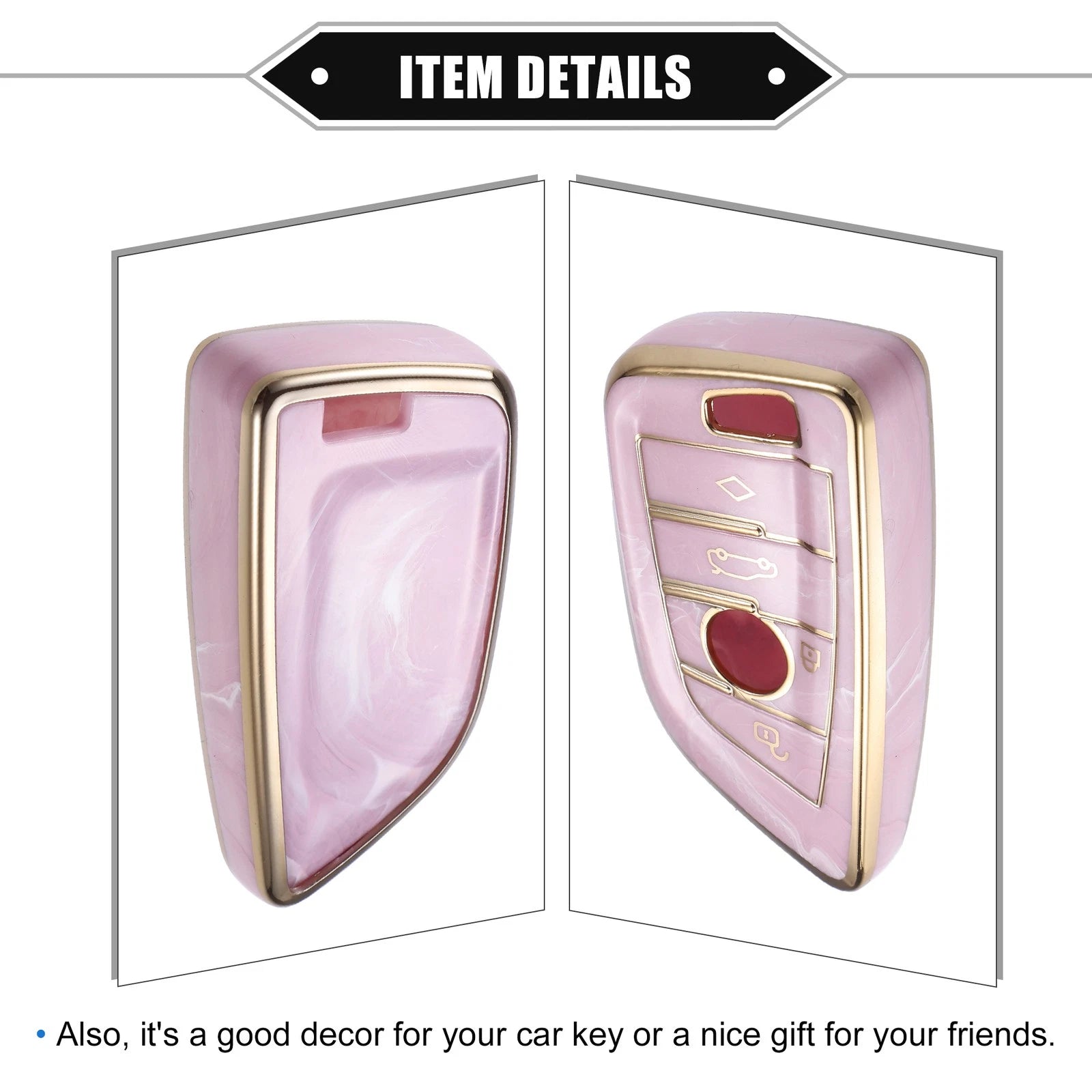 Set of 4 TPU Smart Key Fob Covers for BMW 3 4 5 6 7 Series (766549603682)