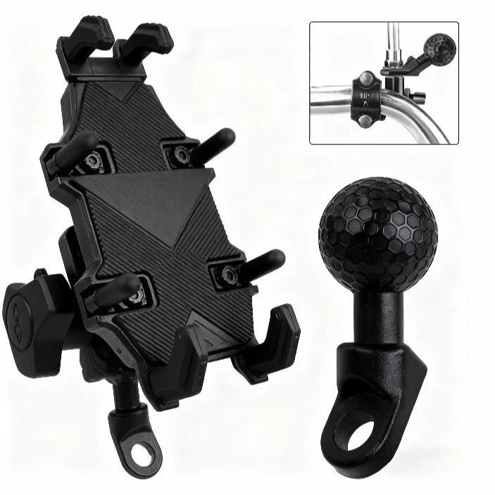 Motorcycle Phone Holder for Universal Fit (360 Degree Rotation)