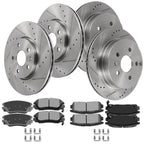 Front & Rear Drilled Rotors Brake Pads for Chevrolet Equinox (2010–2017)