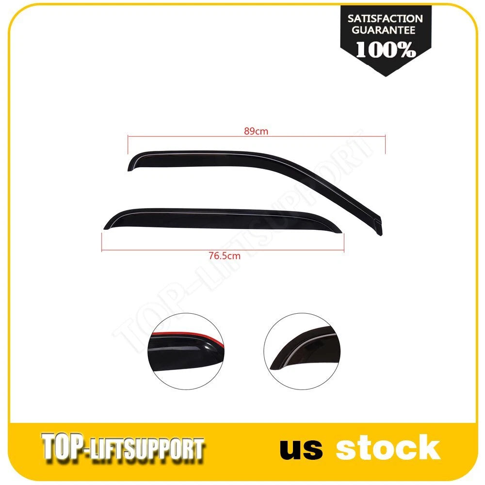 Set of 4 Wavy UV Window Visors for Silverado/Sierra Crew Cab