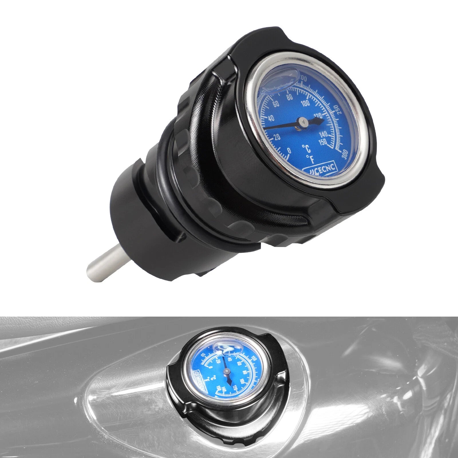 Oil Level Checker Dipstick with Temperature Gauge for Harley Sportster 883 (2004–2023)