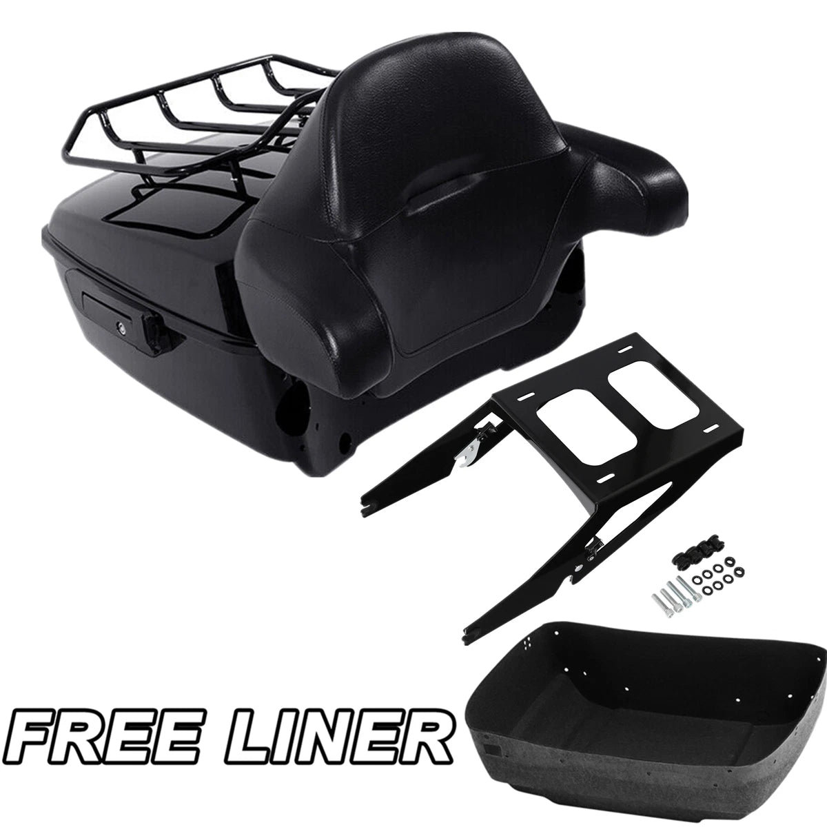 Trunk Mount Rack Backrest Pad for Harley Sport Glide FLSB (2018–2023)