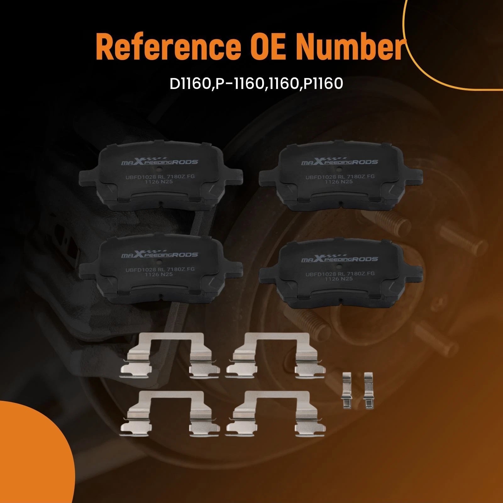 Front Ceramic Brake Pads Kit for Chevrolet HHR (2006–2011) Saturn Aura (2007–2009)