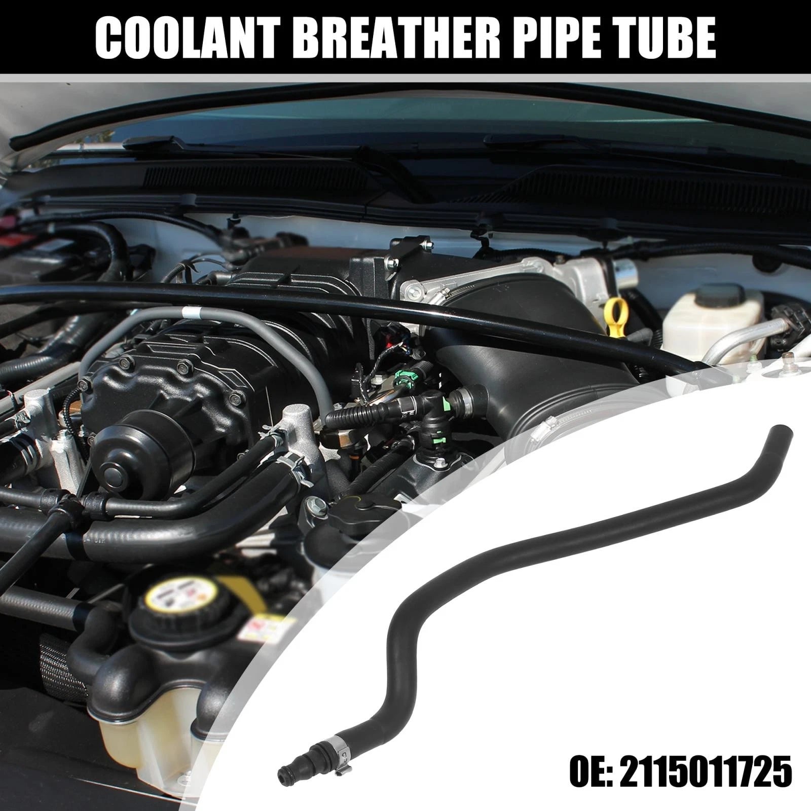 Coolant Breather Pipe Tube 2115011725 Rubber for Mercedes-Benz E550 (2007–2009)