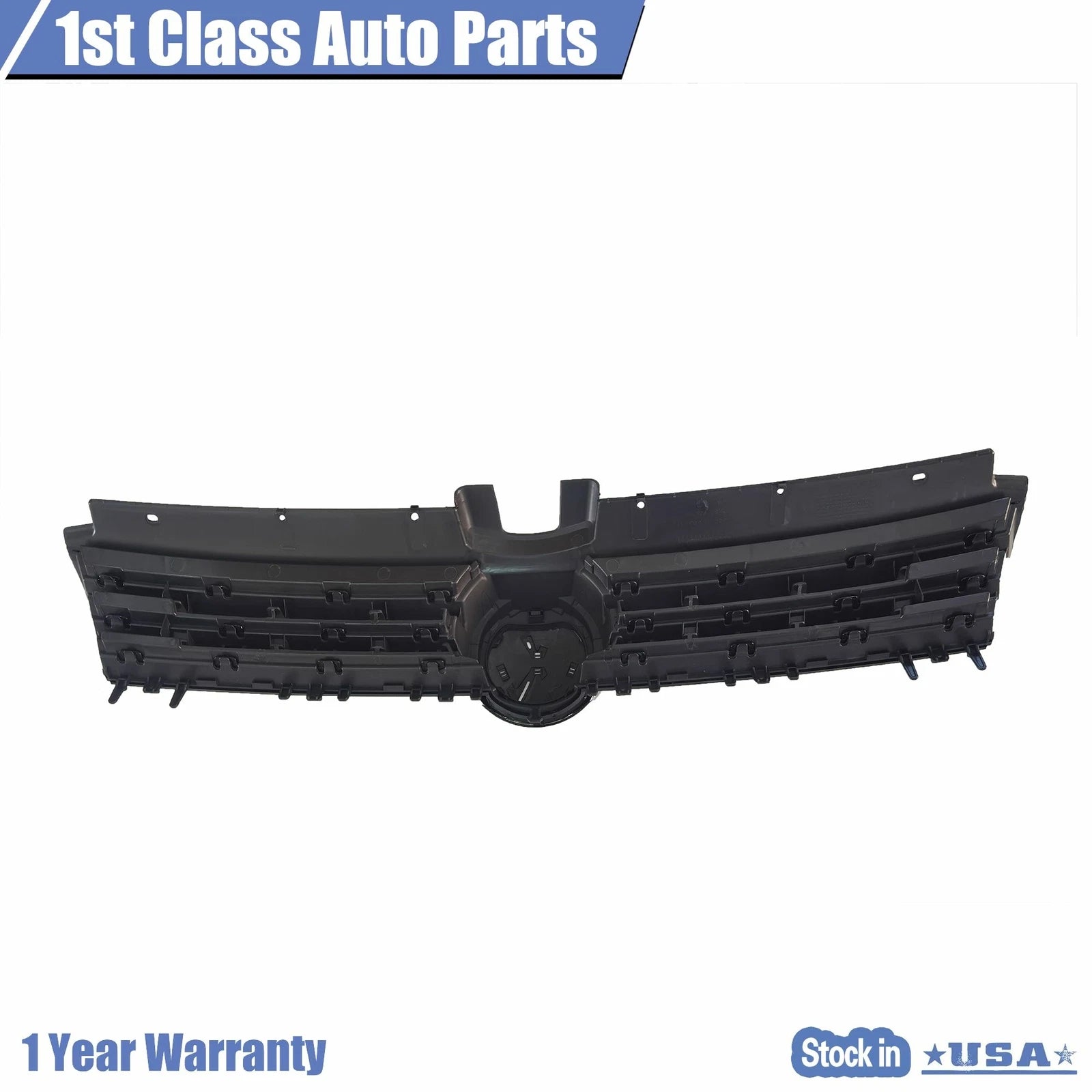 Front Black Trim with Chrome Grille for VW MK7 Golf/GTI (2015–2016)