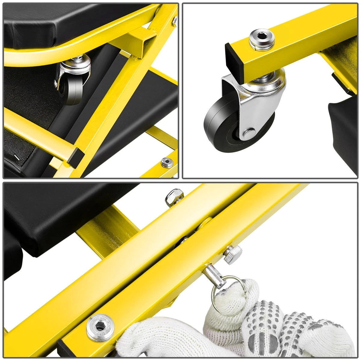 2-in-1 Rolling Creeper for Universal Use (40"x 4.7"x 17.3", 330lbs Capacity)