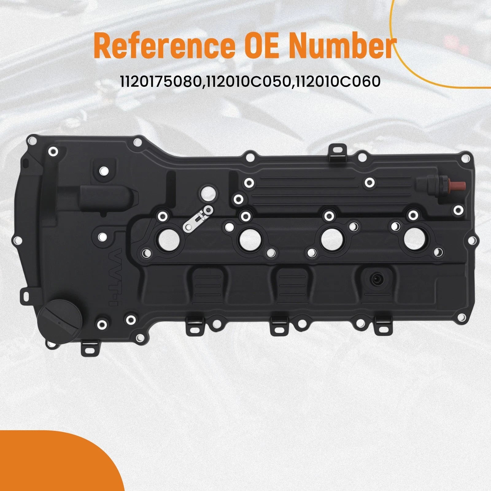 Black Plastic Valve Cover for Toyota Tacoma 2.7L (2016–2021) 112010C050
