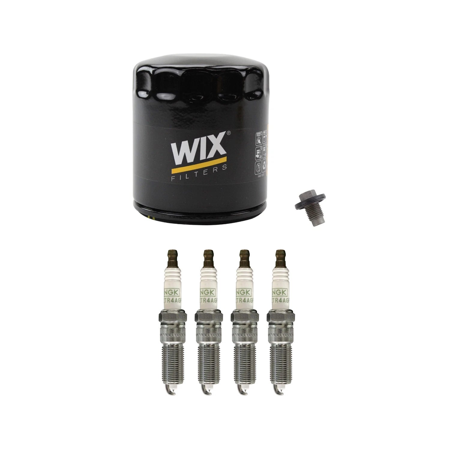 Wix Engine Oil Filter & NGK 4 Platinum Spark Plugs for PT Cruiser (2001–2010)