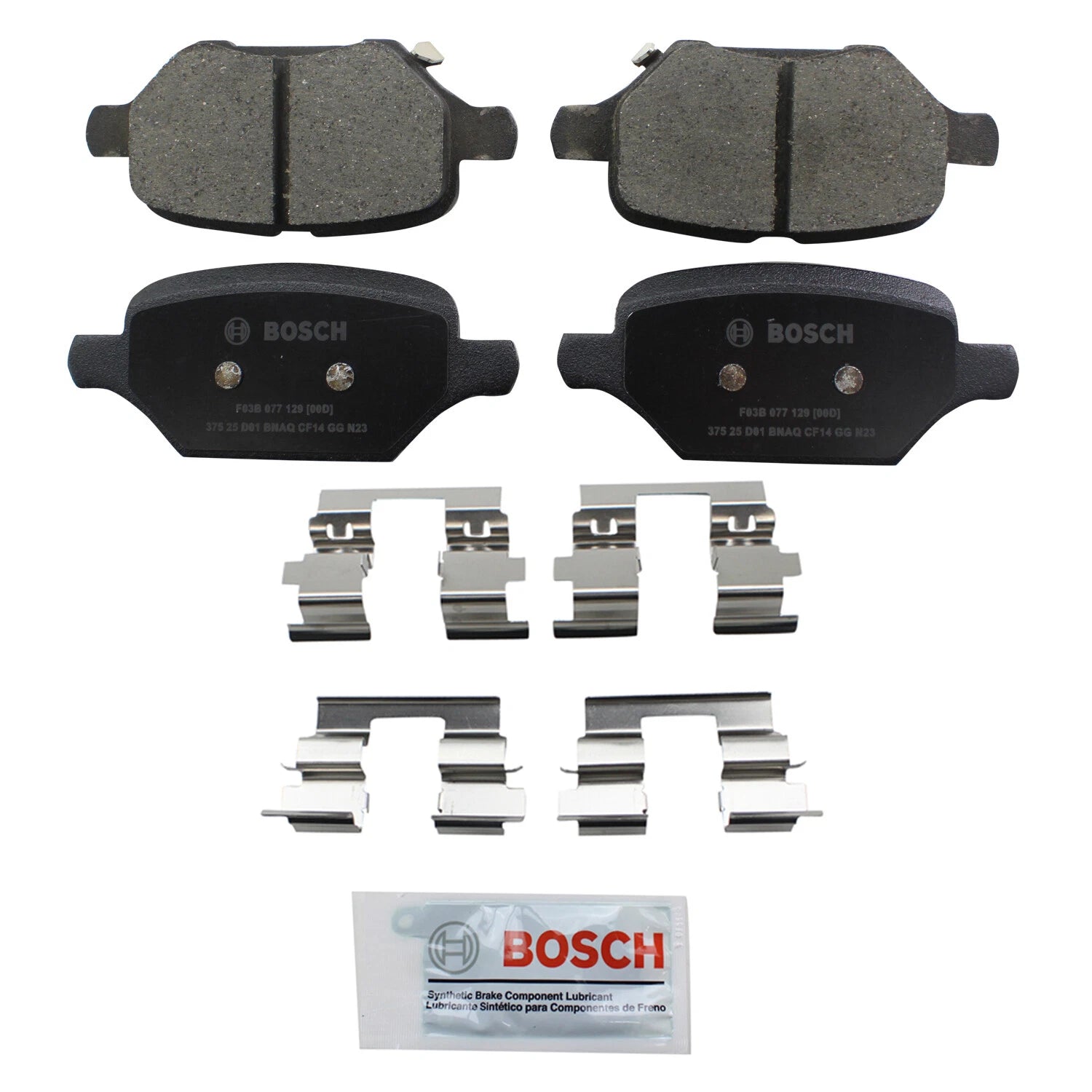 Set of 4 Bosch QuietCast Rear Ceramic Brake Pads for Buick Encore, Chevy Trax (2018–2022)
