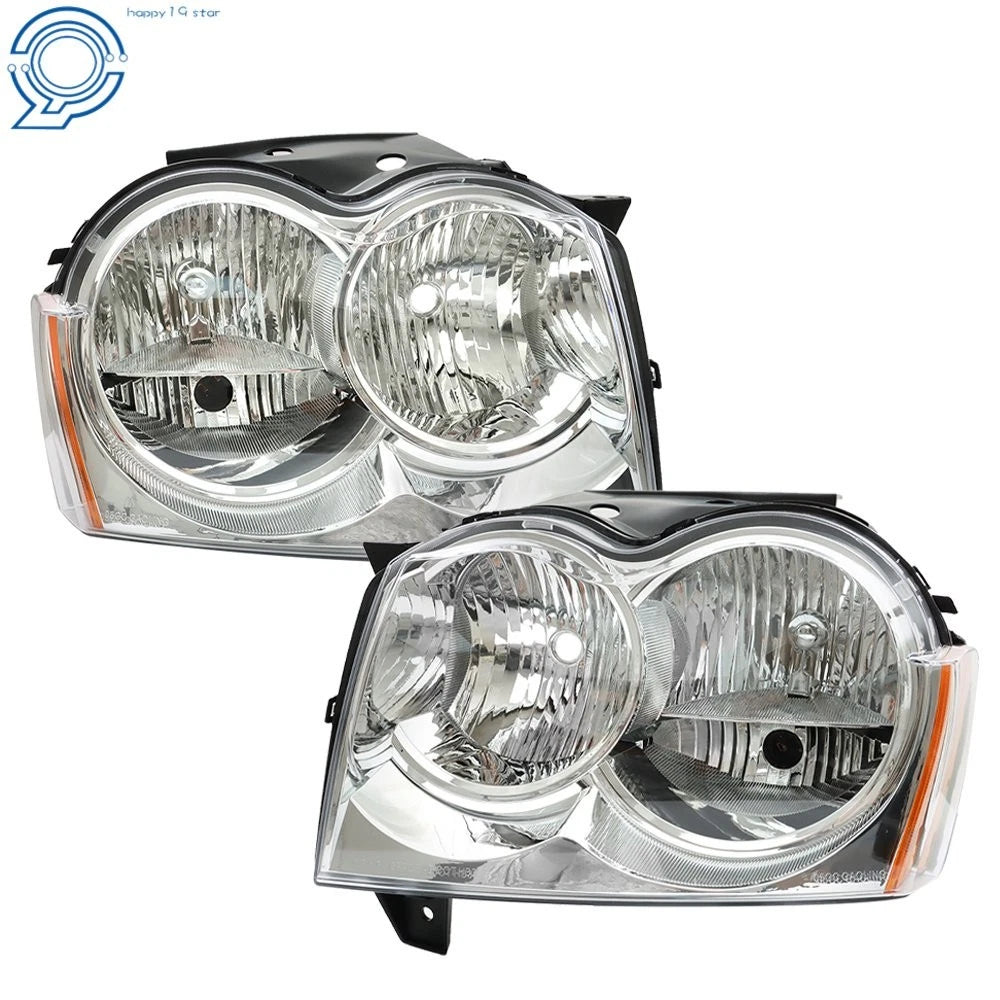 Headlight Assembly for Grand Cherokee (2005–2007) Halogen, Driver & Passenger