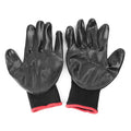 24 Pairs Nylon PU Safety Coated Work Gloves Builders Grip Black