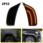 2X LED Smoked White Bumper Side Marker Light for Cadillac Escalade ESV (2021–2022)