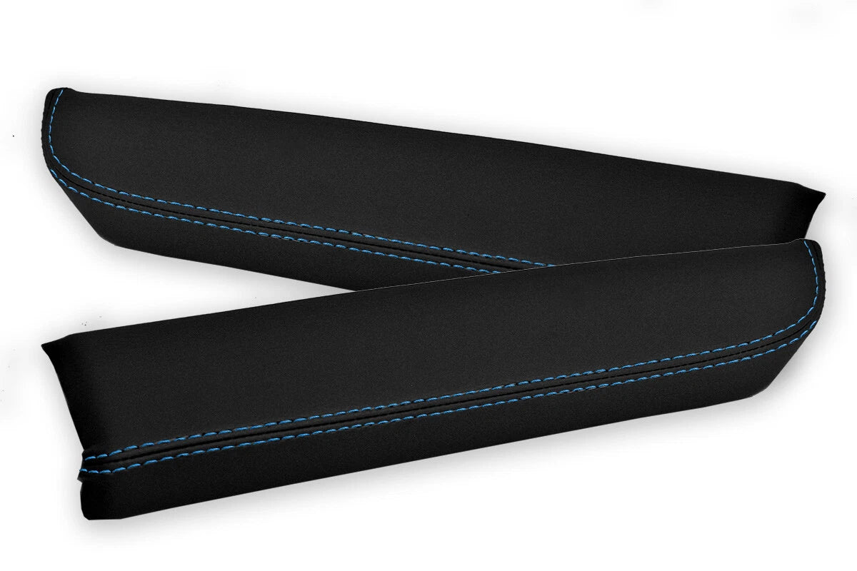 Set of 2 Front Door Armrest Panel Covers for Nissan 350Z (2003–2005) Blue Stitch
