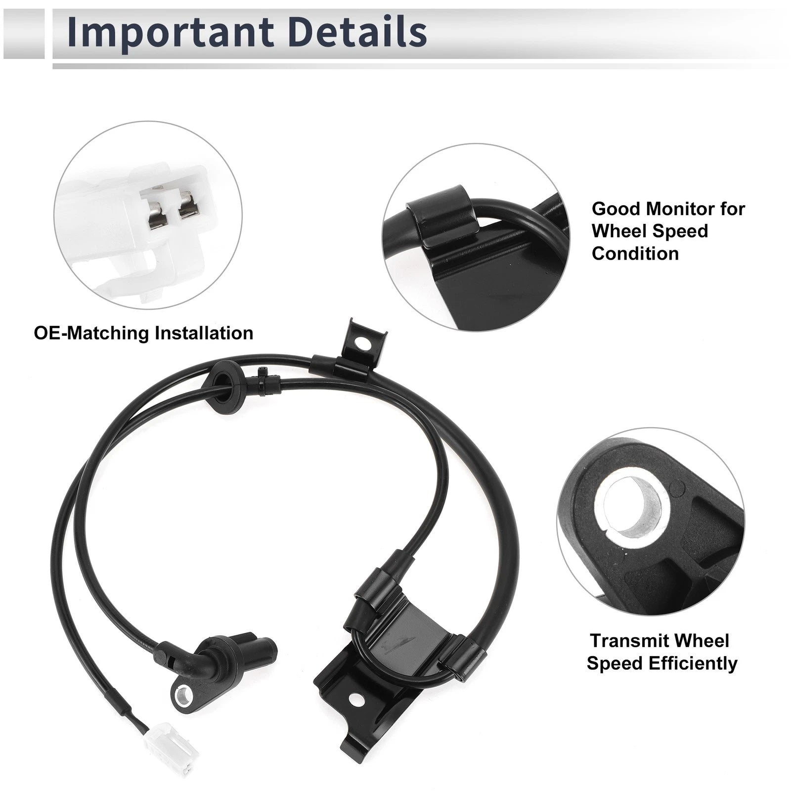 ABS Wheel Speed Sensor No. 89546-0T010 for Toyota Venza (2009–2015) Rear Left
