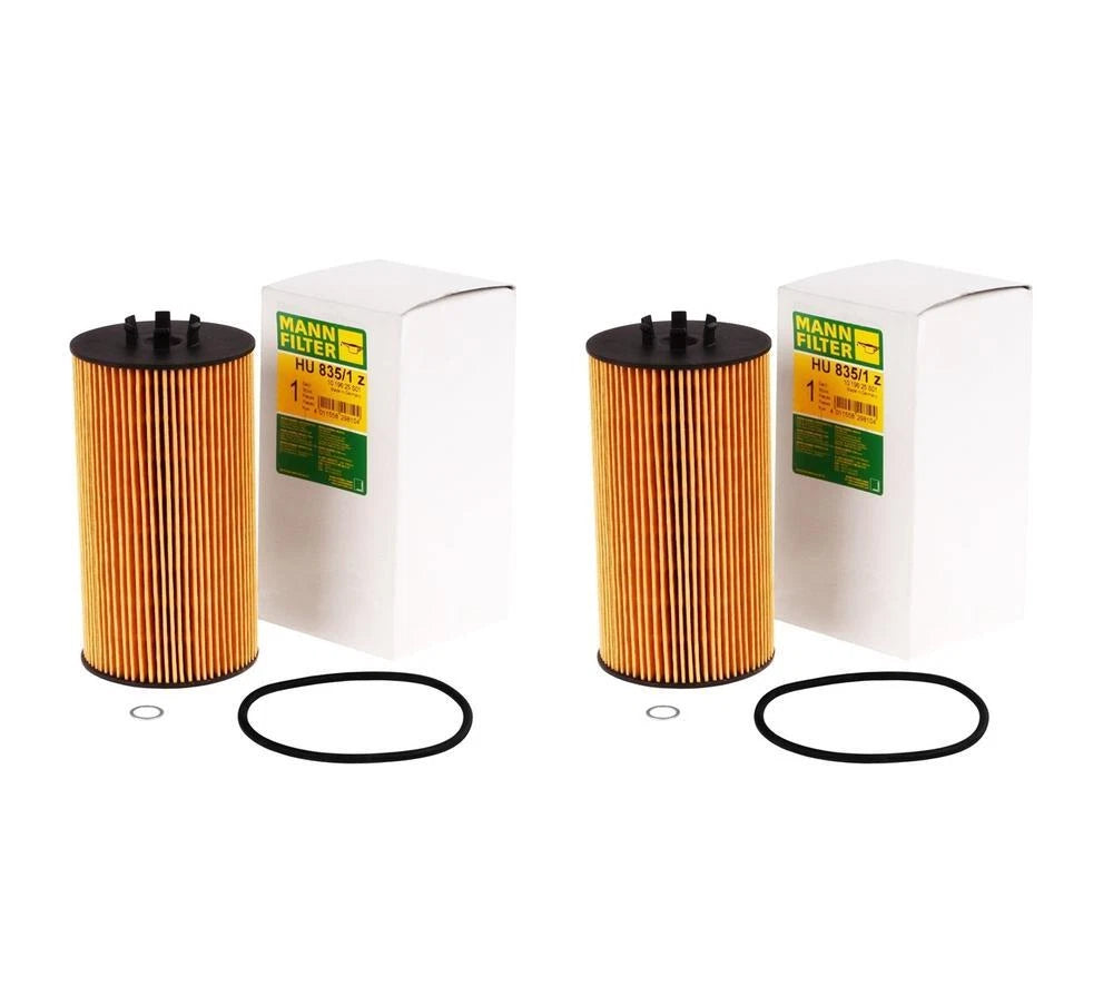 Set of 2 Engine Oil Filters Mann HU835/1z for VW Phaeton Audi A6 (2003–2006)