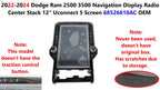 12" Navigation Display Center Stack for Ram 2500 3500 (2022–2024) 68526610AC