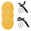 3 Yellow Number Plates with Brackets for Honda Z50 Z50R (1979–1987)
