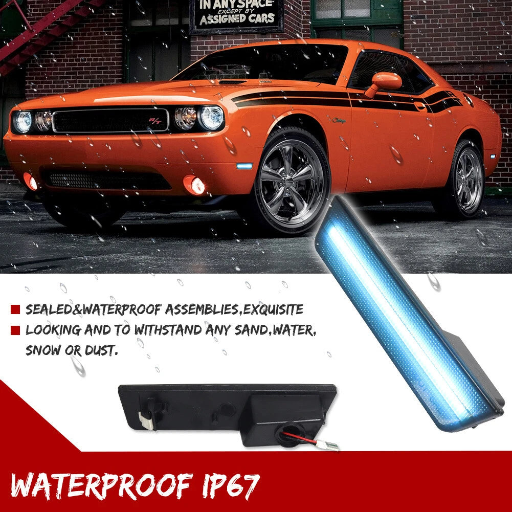 2X LED Side Marker Lights for Dodge Challenger (2008–2014)