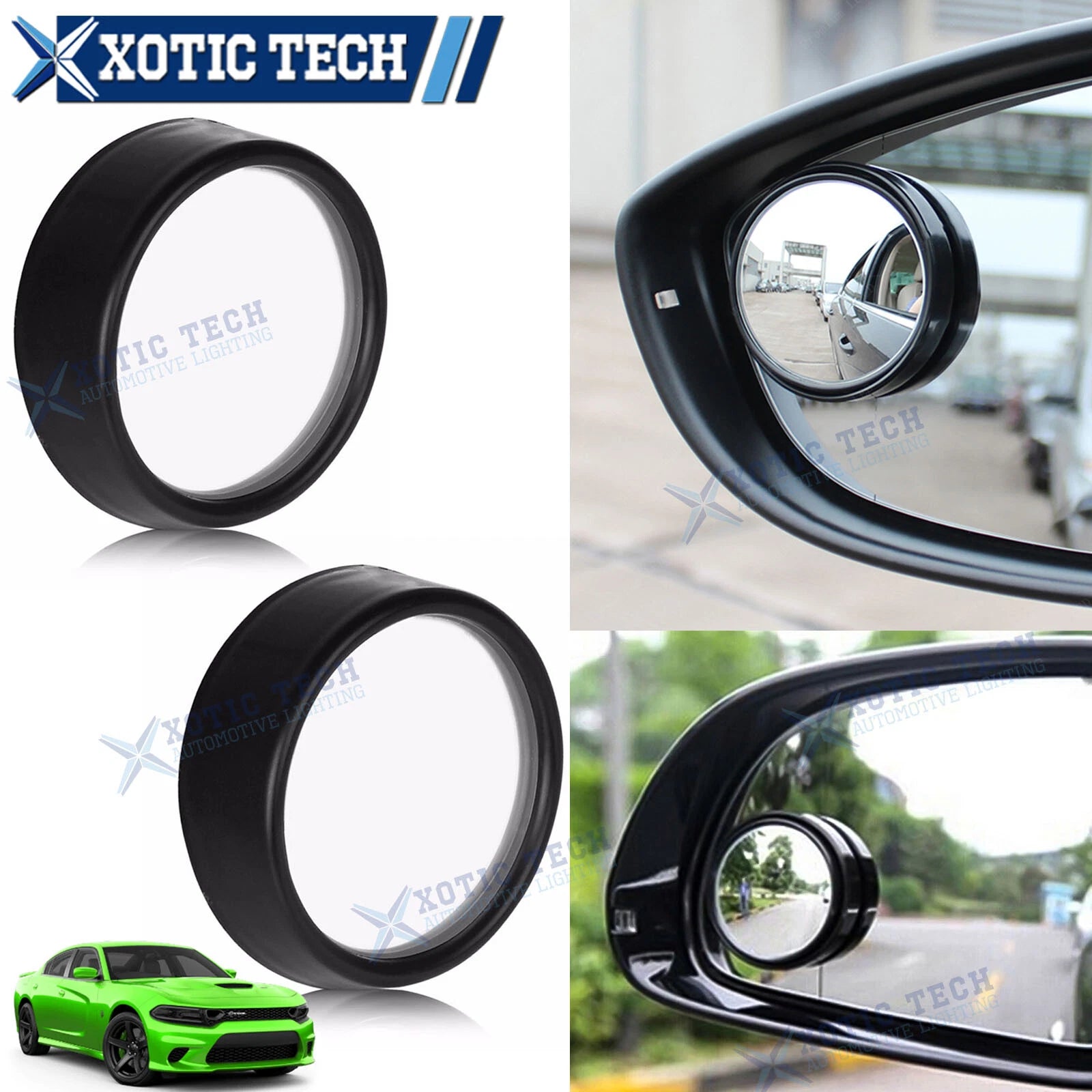 40mm 360° Stick-On Rear View Blind Spot Mirror for Dodge Charger (2015–2023)