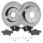 Brake Disc and Pad Kit for Volvo S40 (2004–2011) Rear Organic Pads