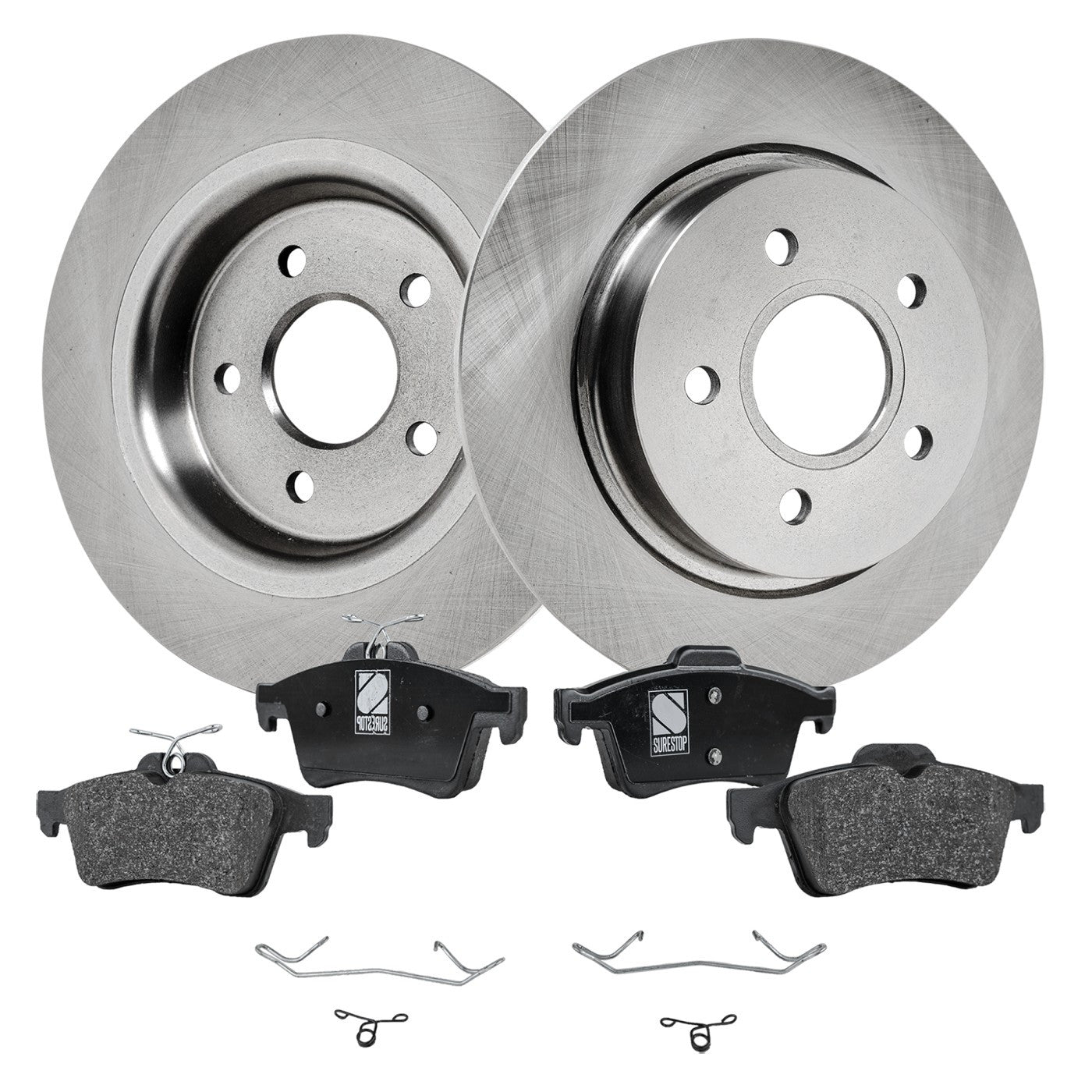 Brake Disc and Pad Kit for Volvo S40 (2004–2011) Rear Organic Pads