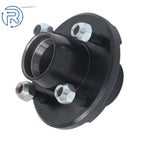 2X Trailer Hub Assembly for 4 on 4" Bolt Circle (Round Spindle & Bearings)