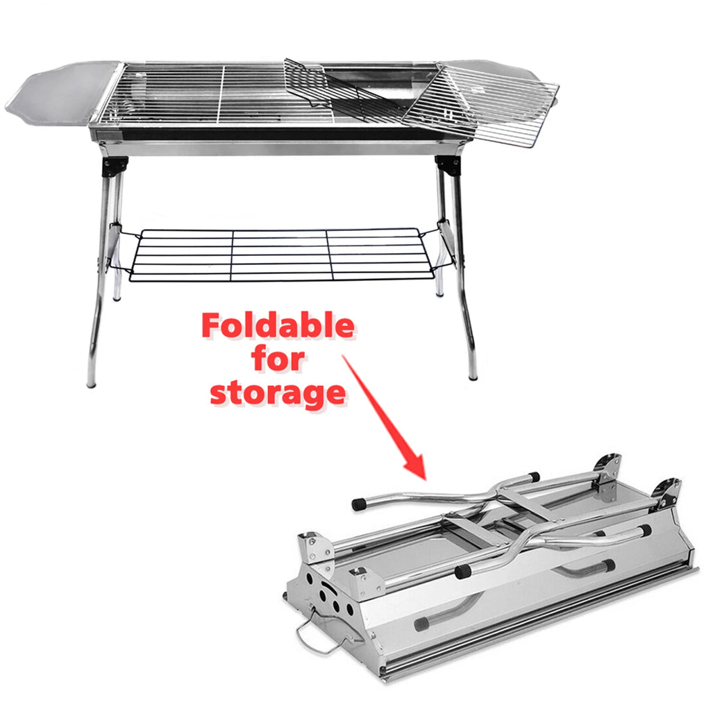 2X Stainless Steel BBQ Grill for Patio Camping