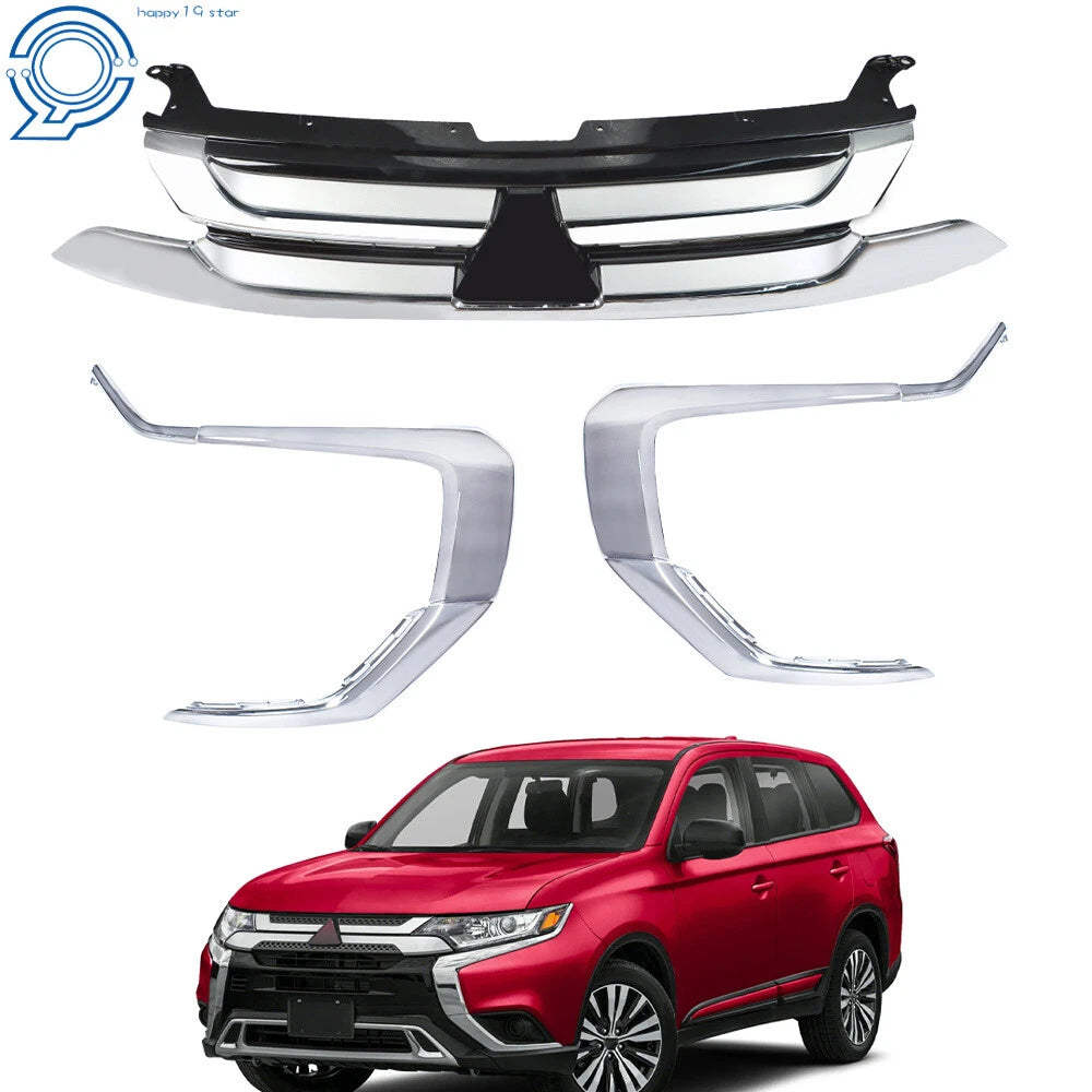Front Grille and Bumper Trim Molding for Mitsubishi Outlander (2016–2018)