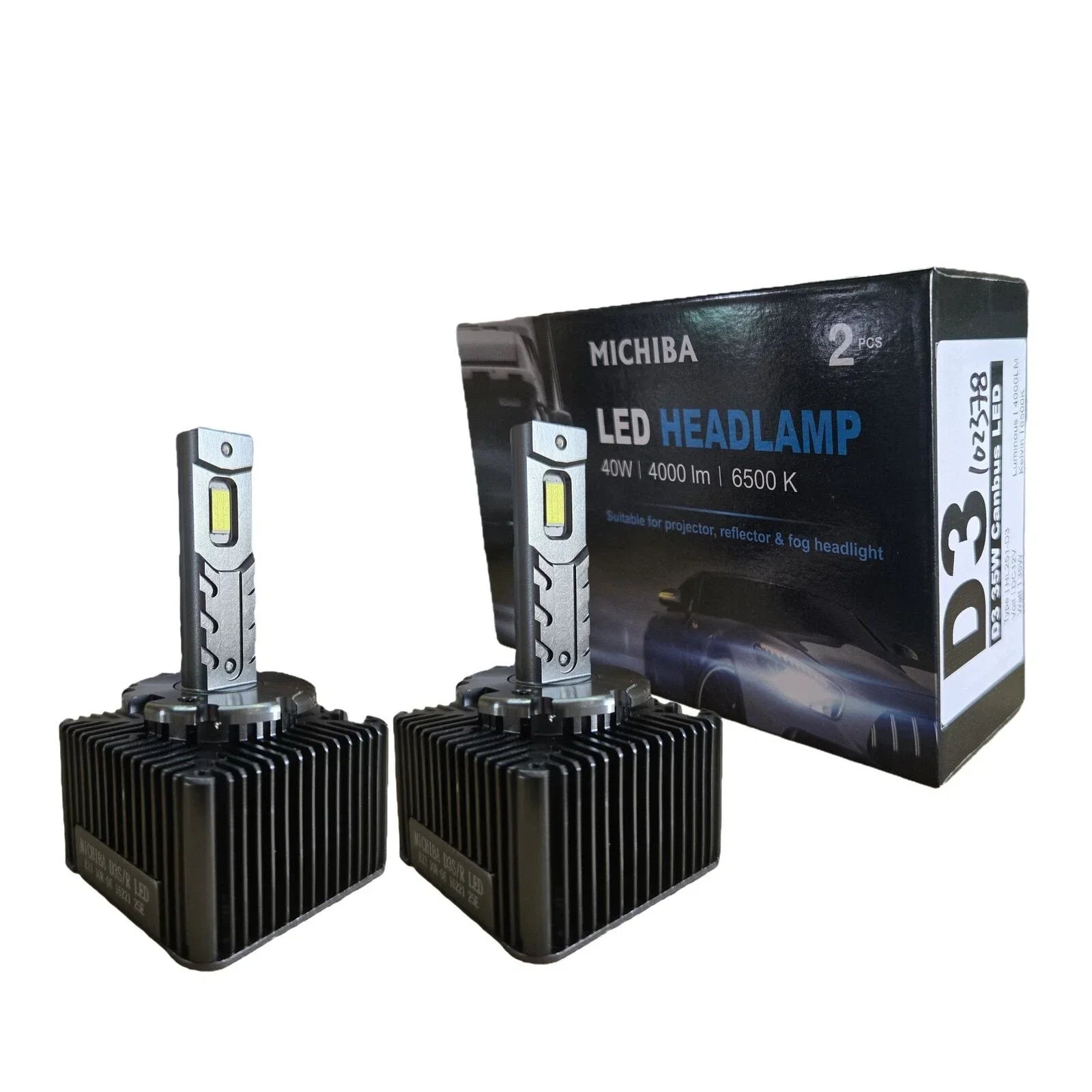 2 x HID LED Headlight Bulb Globe 12V 35W 4000LM Canbus for D3R/D3S (2010–2023)