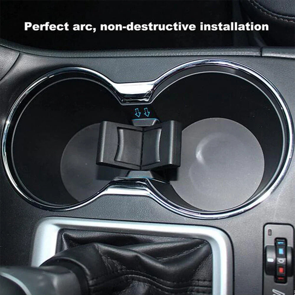 Black Center Cup Holder Insert Divider for Toyota Highlander (2001-2023)