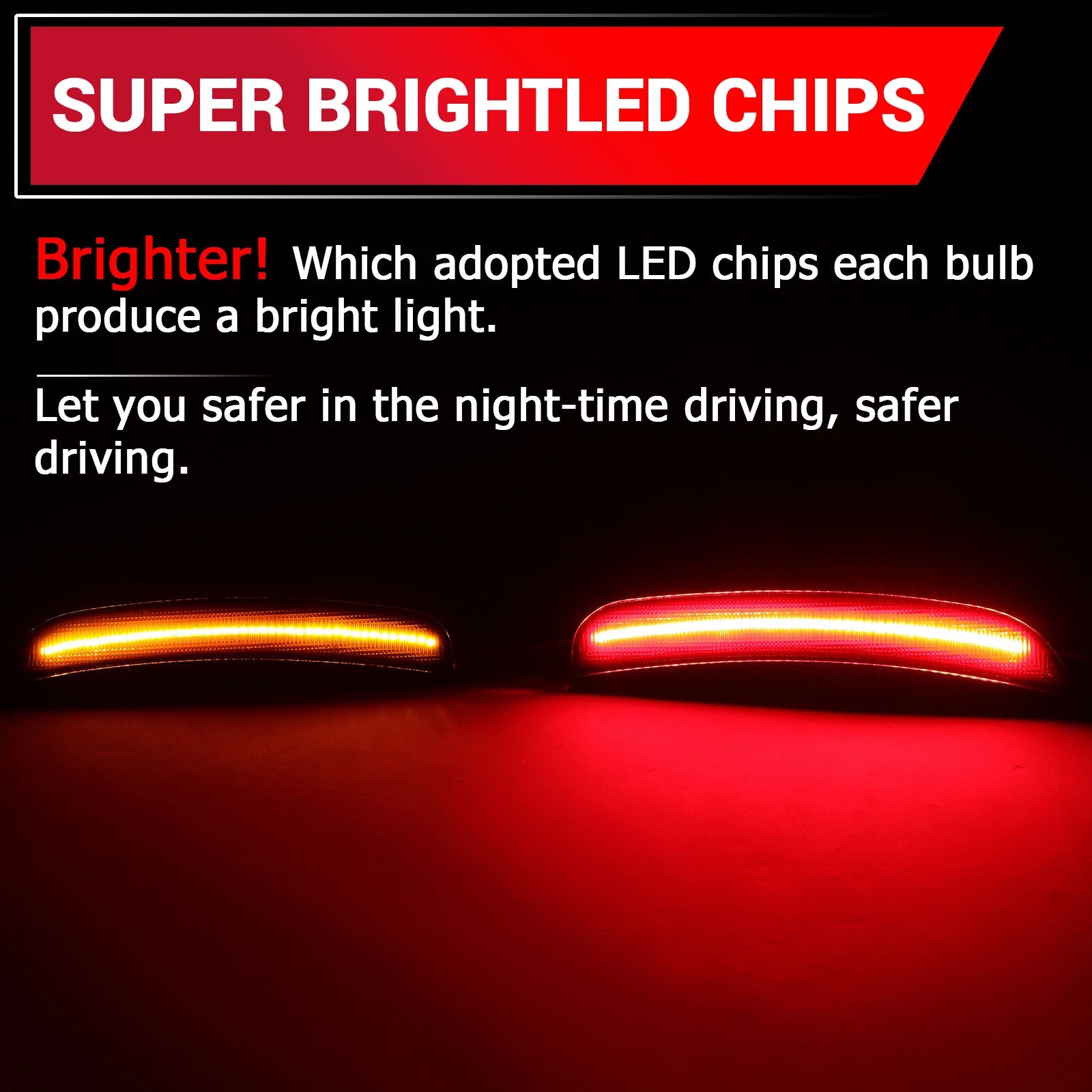 Smoked LED Side Marker Light Lamps for Dodge Charger (2015-2023)