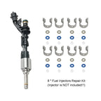 8PCS Fuel Injector Repair Seal Kit for Range Rover, Jaguar 5.0L (2010-2012)
