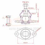 Set of 4 Ball Joints for Pontiac T1000 (1981–1987)