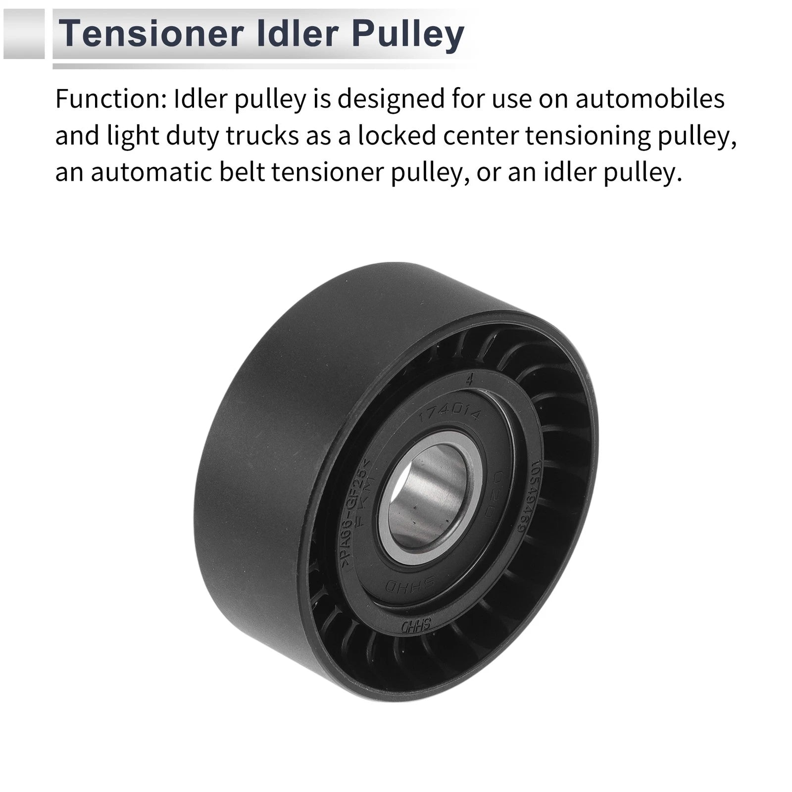 Drive Belt Idler Pulley for Audi A4 (2004–2016) No. 059903341H Black