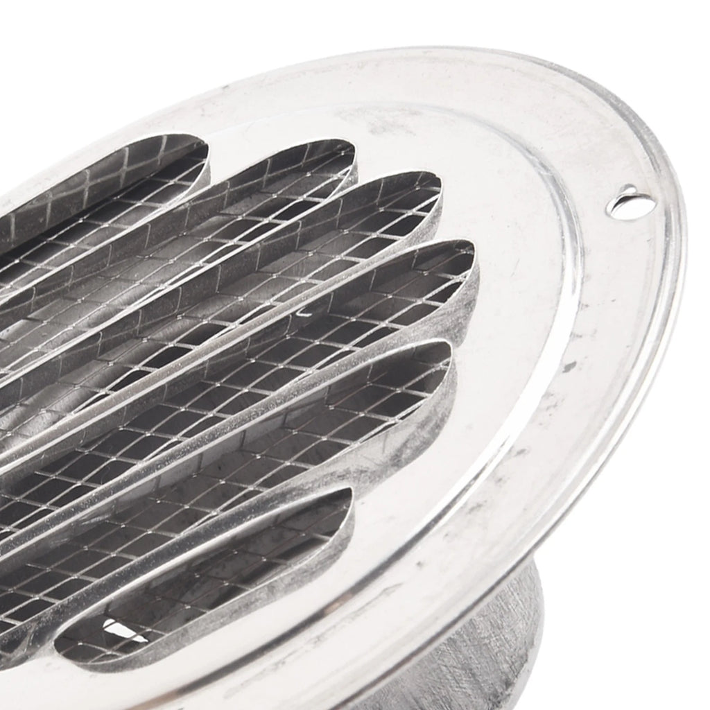 Round Exterior Wall Duct Vent with Stainless Steel Grille for Air Circulation