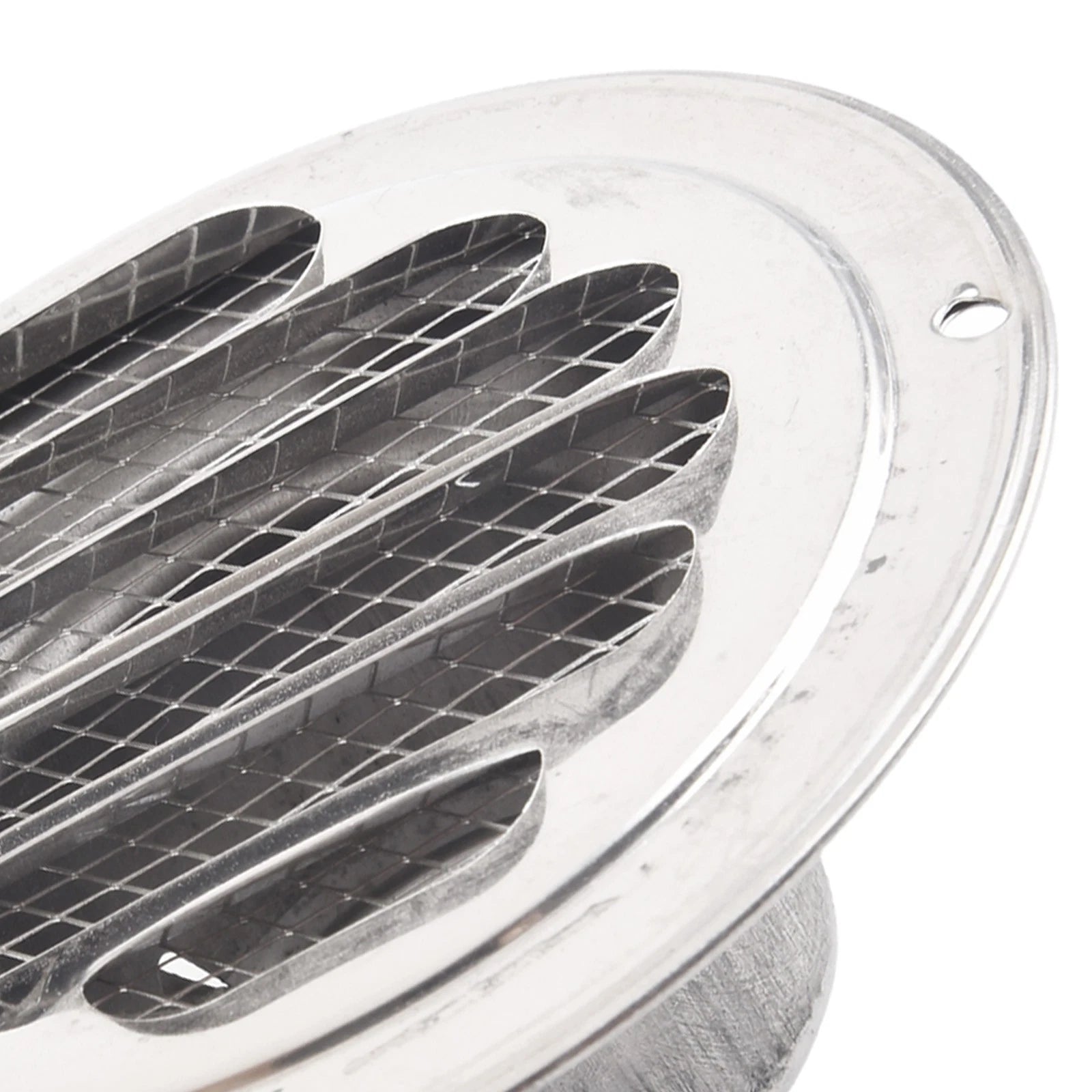 Round Exterior Wall Duct Vent with Stainless Steel Grille for Air Circulation