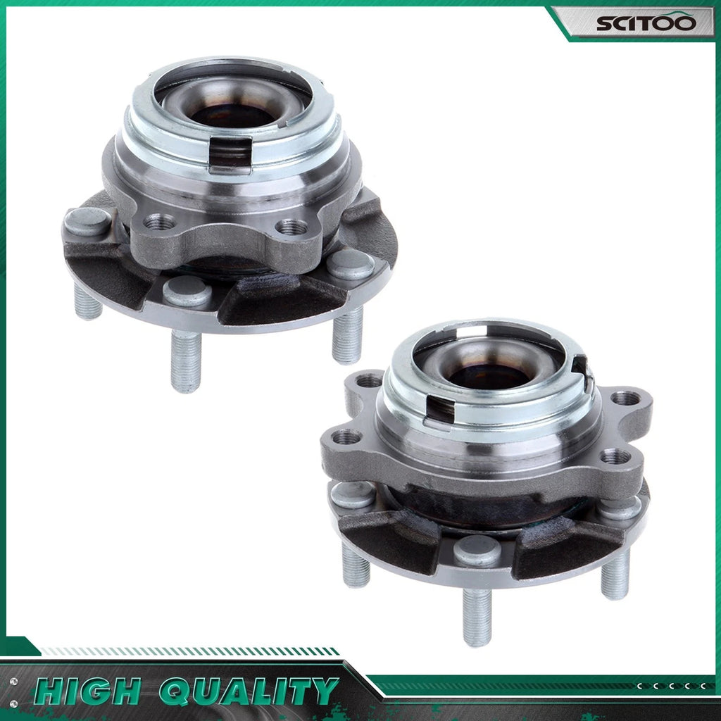 2X Front Wheel Bearing Hub Assembly for Infiniti FX35 FX45 Q50 Q60 G37 G35 (AWD)