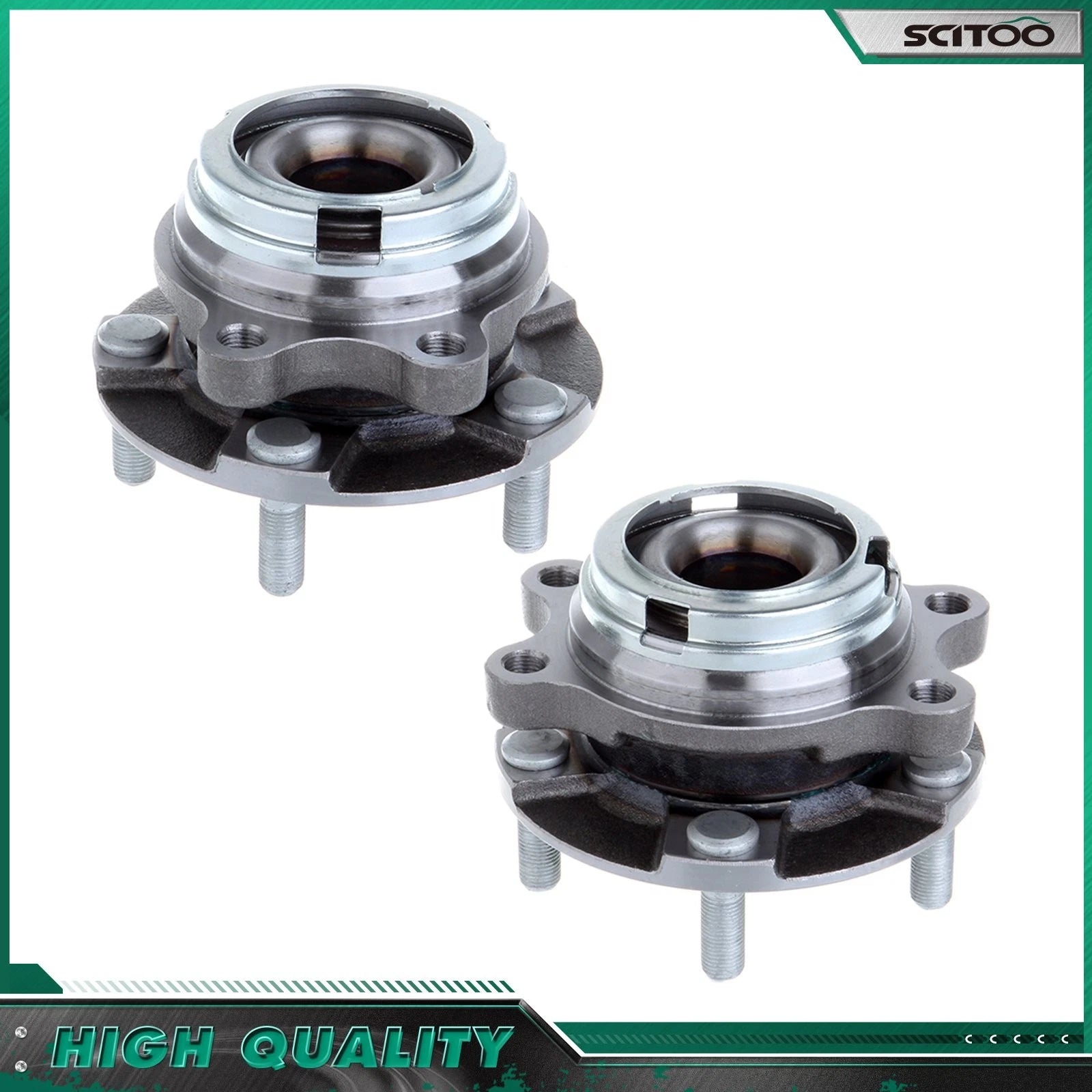 2X Front Wheel Bearing Hub Assembly for Infiniti FX35 FX45 Q50 Q60 G37 G35 (AWD)