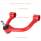 Set of 2 J2 Red 2-4" Leveling Front Upper Control Arms for Tacoma (2005–2022)