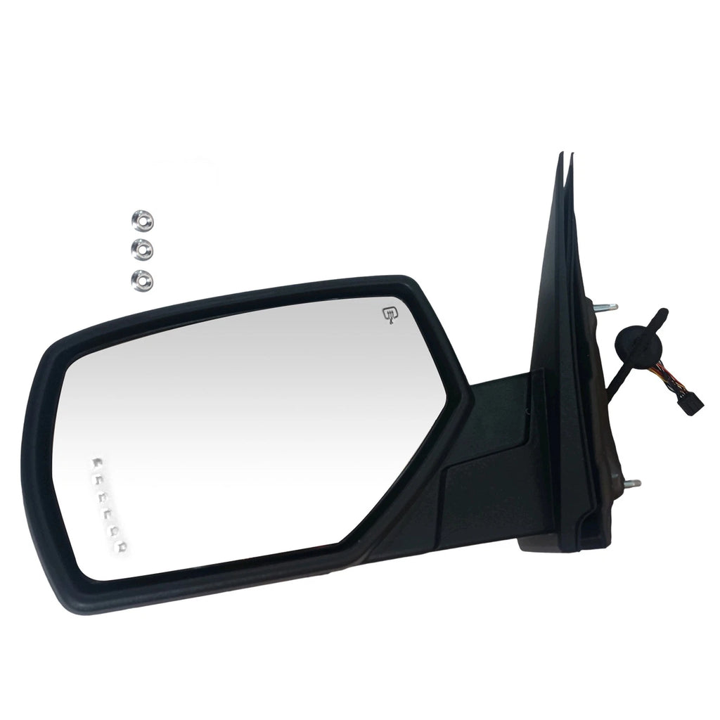 Left Power Folding Heated Memory Signal Puddle Chrome Mirror for Chevy GMC