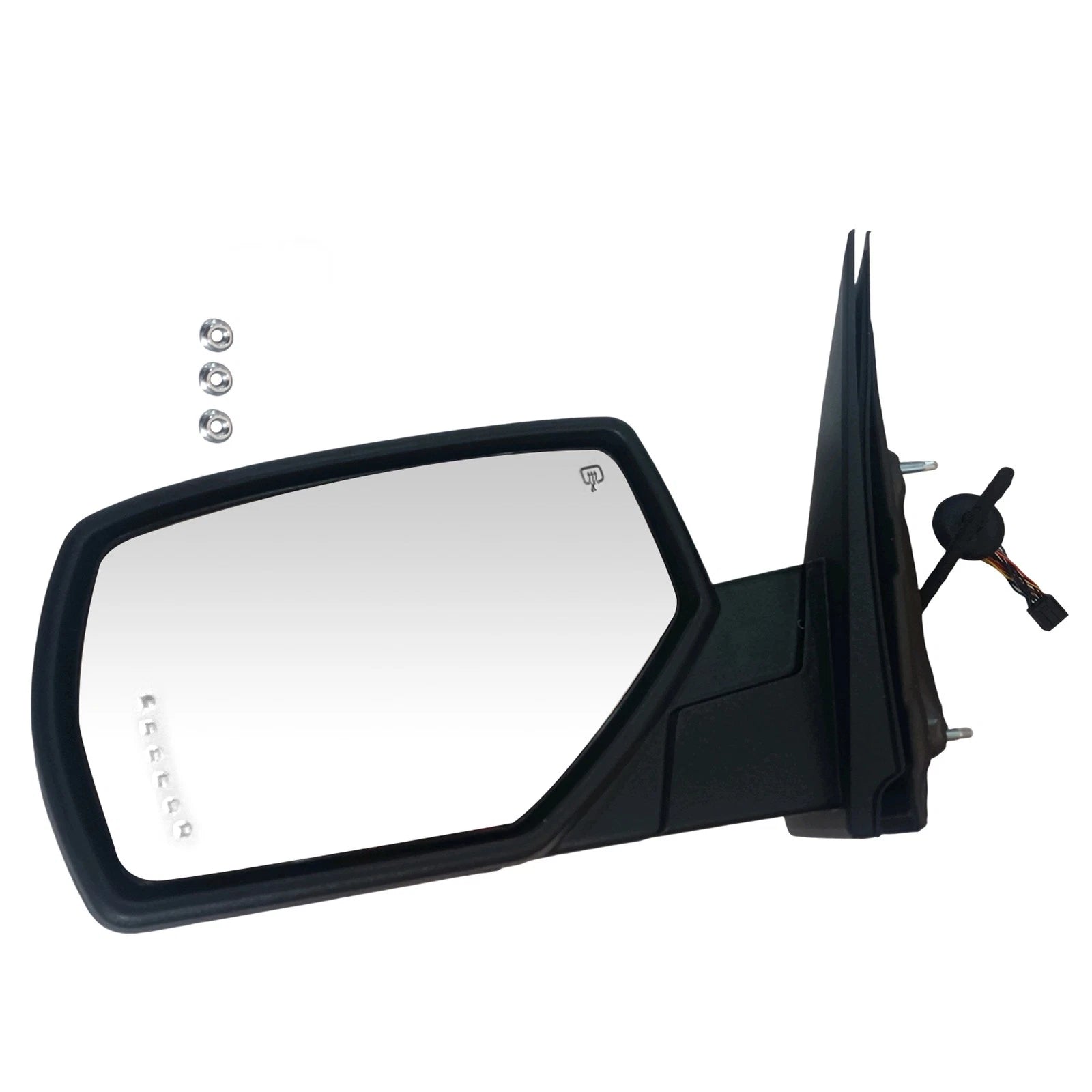 Left Power Folding Heated Memory Signal Puddle Chrome Mirror for Chevy GMC