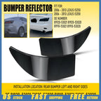 Smoked Lens Rear Bumper Reflector Covers for Lexus IS IS250 (2006–2013)