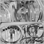 Set of 2 Chrome Housing Amber Corner Headlights for Jeep Grand Cherokee (1999–2004)