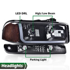 LED DRL Headlights Bumper Lamps for GMC Sierra/Yukon (1999–2007)
