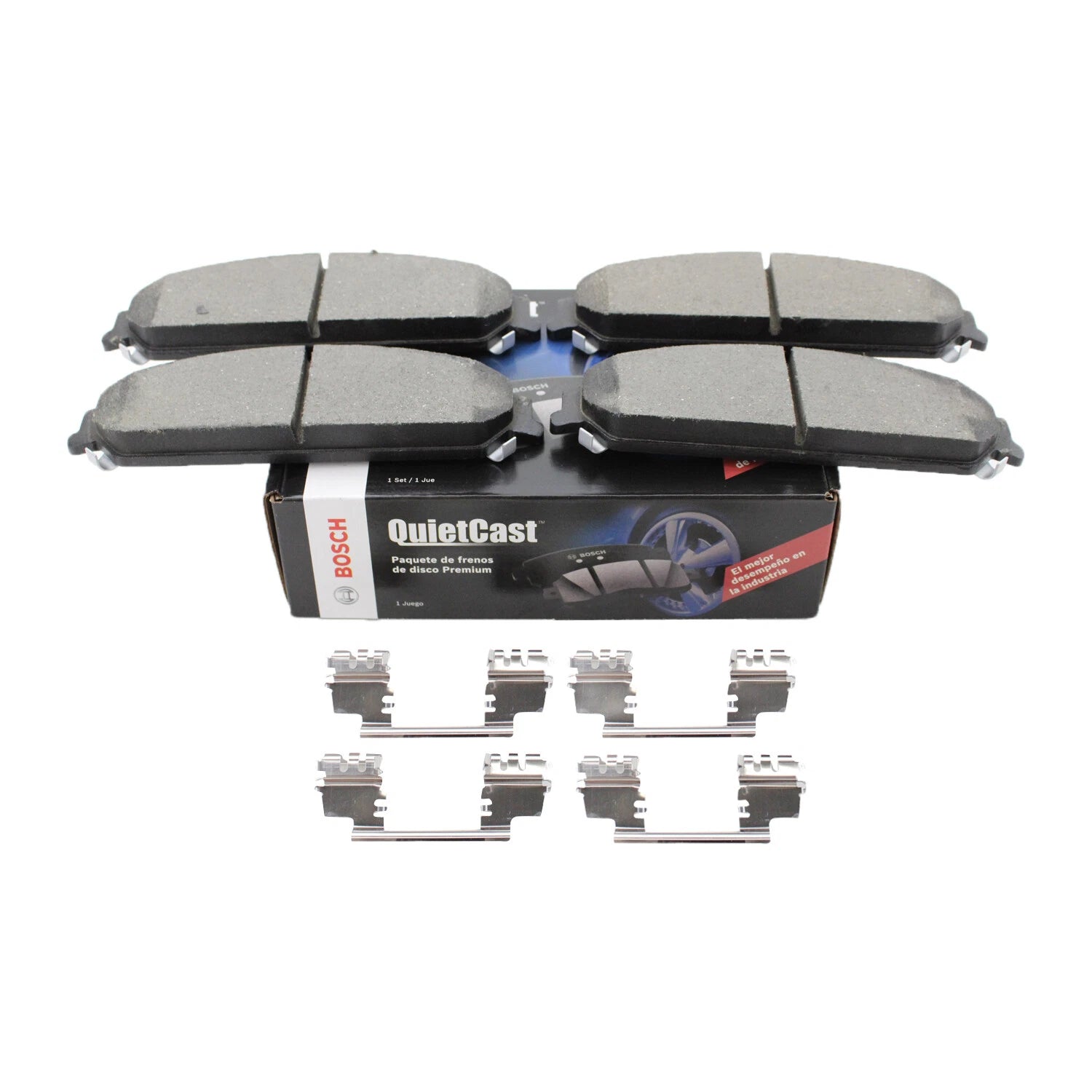 Set of 4 Bosch QuietCast Front Ceramic Brake Pads for Dodge 300 Challenger Charger Magnum (2005–2010)