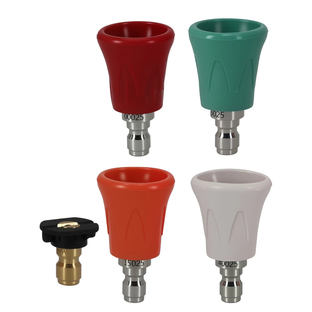 5 Piece Pressure Washer Nozzle Tips for Quick Connect 1/4" (Universal)