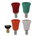 5 Piece Pressure Washer Nozzle Tips for Quick Connect 1/4" (Universal)