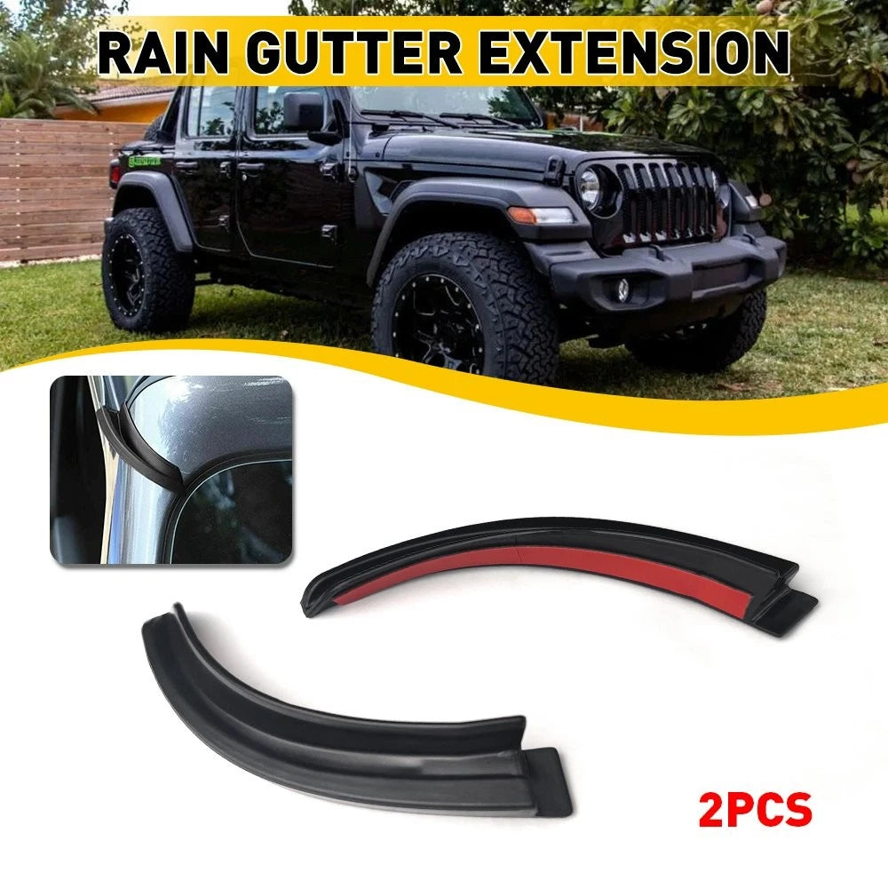 Water Rain Gutter Extension for Jeep Wrangler JL (2018–2021)